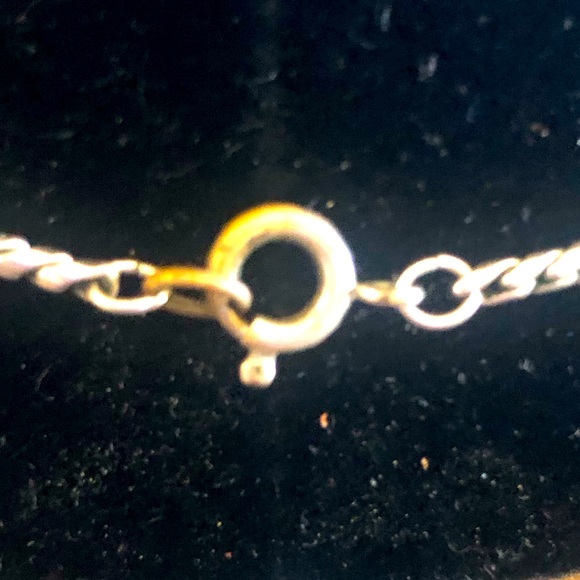 Blue Enamel Floral Necklace Vintage - Picture 4 of 4